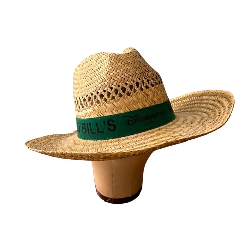 Rare Disneyland Paris Buffalo Bills Wild West Show Straw Cowboy Hat Green.